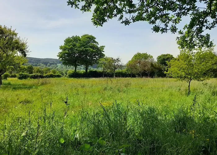بيت للعطل Chaleureux En Pleine Campagne Vue Sur Les Monts Et Forets Et Le Chateau De